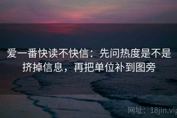爱一番快读不快信：先问热度是不是挤掉信息，再把单位补到图旁