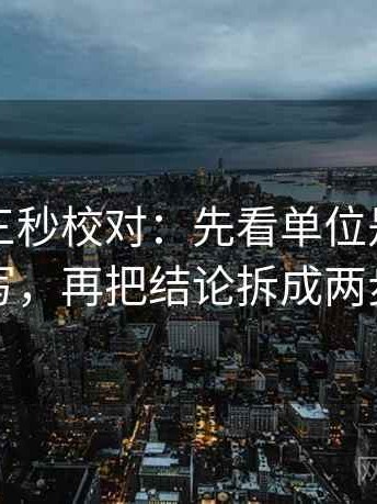 黑料网三秒校对：先看单位是不是漏写，再把结论拆成两步