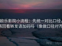 欧乐影院小流程：先统一对比口径，再回看转发语加码吗（像做口径对齐）