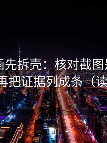读YY漫画先拆壳：核对截图是不是缺前后后再把证据列成条（读完更稳）