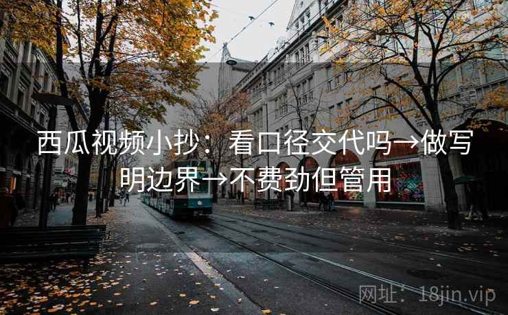 西瓜视频小抄：看口径交代吗→做写明边界→不费劲但管用